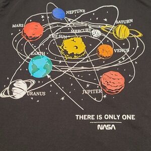 NASA American Dream Team Network T-Shirt Women XL Black Solar System Graphic Tee